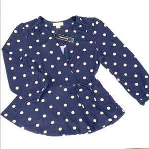 Polka dot Cotton blouse. NWT!